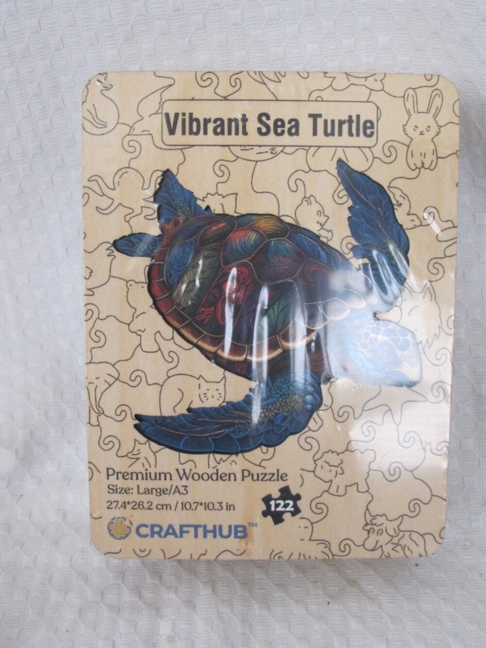 CraftHub Vibrant Sea Turtle Premium Wooden Puzzle